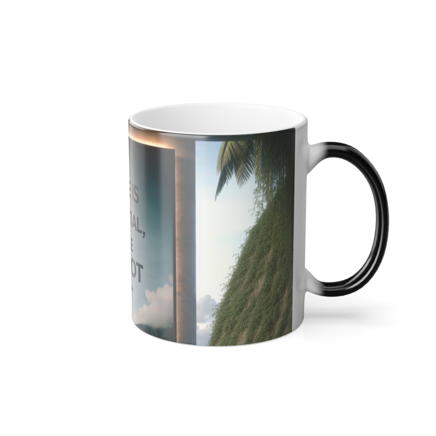 Your next favorite coffe cup!! Color Morphing Coffee Mug - "Coffee is Essential, People Are Not"