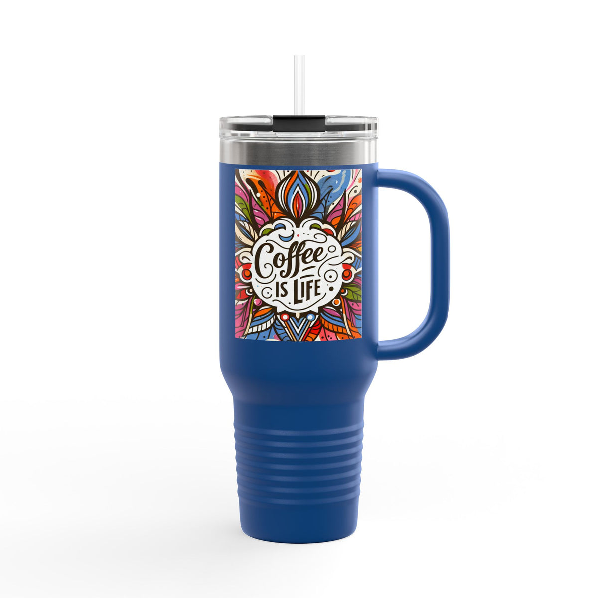 Coffe is life Travel Mug, 40oz Modern Style Insulated Coffee Cup