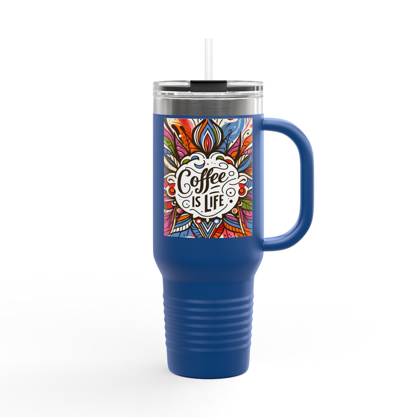 Coffe is life Travel Mug, 40oz Modern Style Insulated Coffee Cup