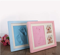 Cherished Moments: Baby Hand & Footprint Kit with Solid Wooden Frame - A Timeless Growth Memory Gift! thumbnail 3