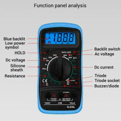 Digital Multimeter AC DC Voltmeter Ammeter Ohmmeter Volt Tester Meter XL830L USA thumbnail 3