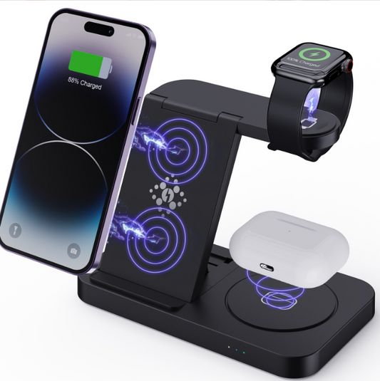 Ultra-Slim 4-in-1 Foldable Wireless Charging Station