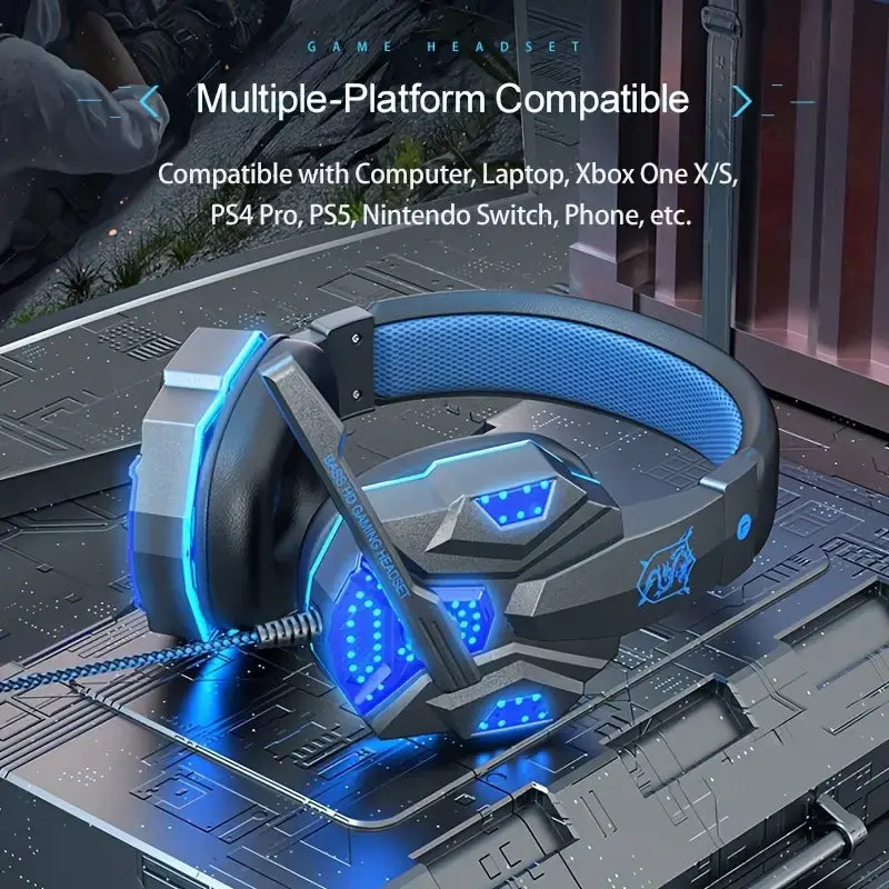 SY830 Wired Gaming Headset with LED Backlight and Mic