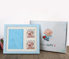 Cherished Moments: Baby Hand & Footprint Kit with Solid Wooden Frame - A Timeless Growth Memory Gift! thumbnail 4